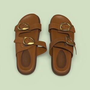 Schultz Olga Women’s Brown Leather Sandals size 9.5